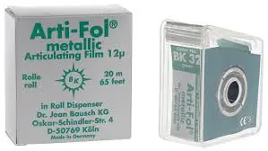 Bausch Arti-fol metallic Occlusal film 12 micron Roll With plastic dispenser - Image 3