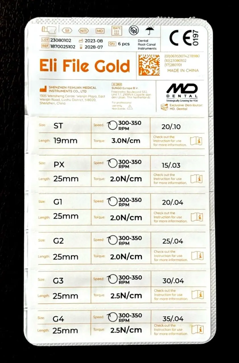Profa Eli File Gold endo rotary file Assorted 25 mm - Image 2