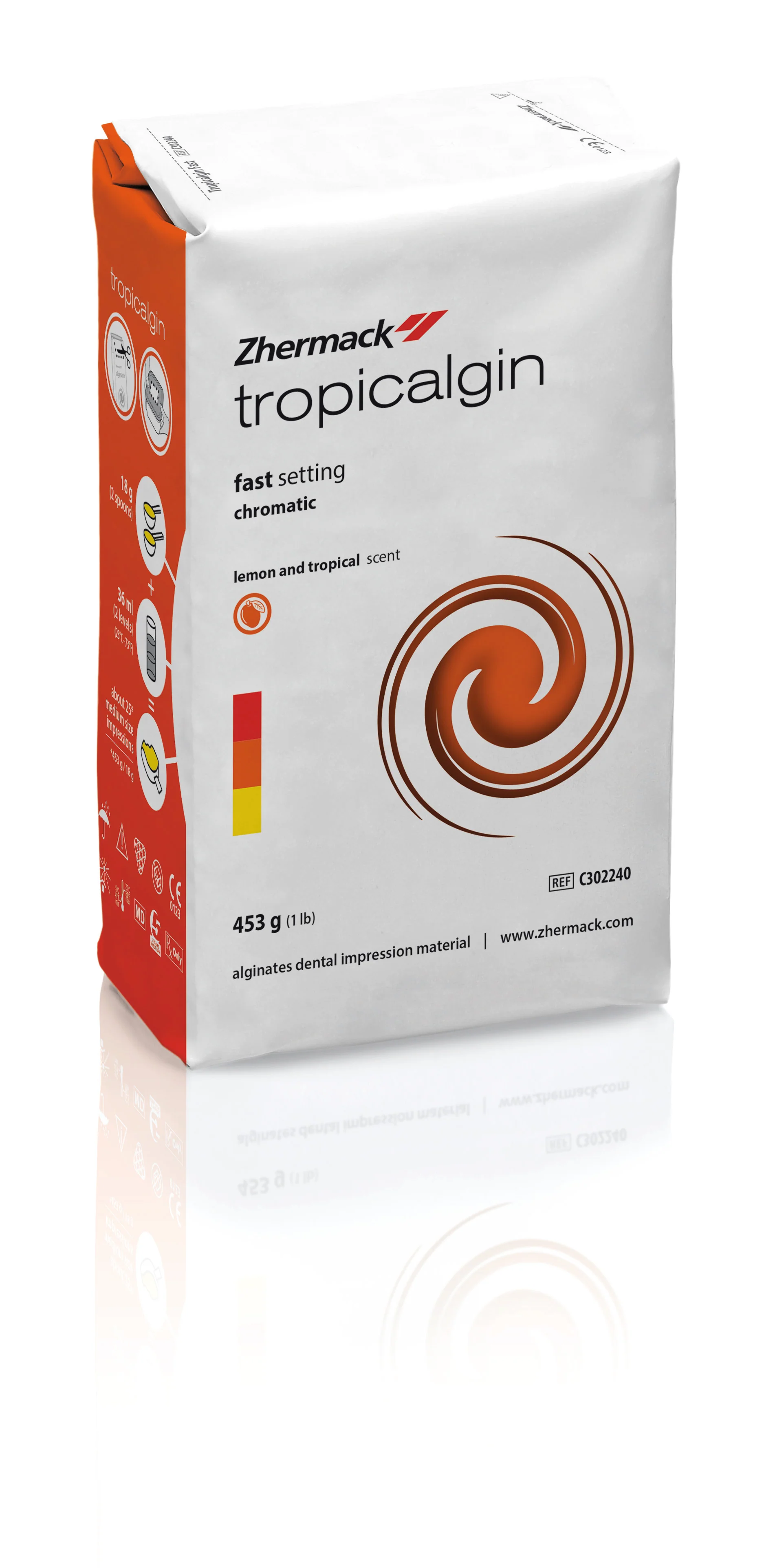 ZHERMACK TROPICALGIN Dental ALGINATE 453g - Image 3